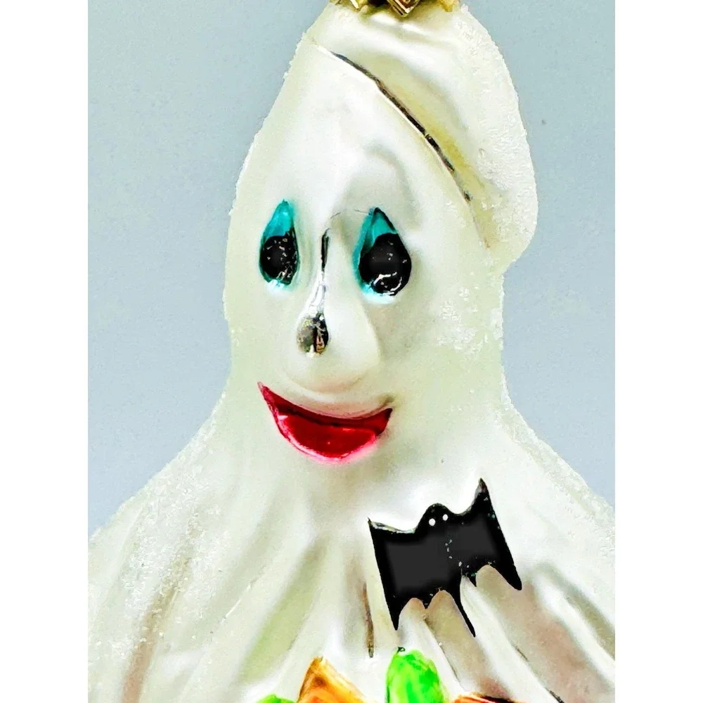 Christopher Radko Jack N Ghoul Ghost with Pumpkin Halloween Christmas‎ Ornament